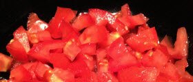 Bruschetta: Pomodoro a pezzetti per la bruschetta.