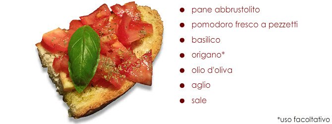 Bruschetta: La bruschetta al pomodoro, la più classica bruschetta.