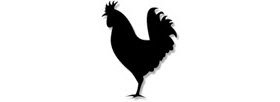 Beverages: A black rooster for Chianti wine.