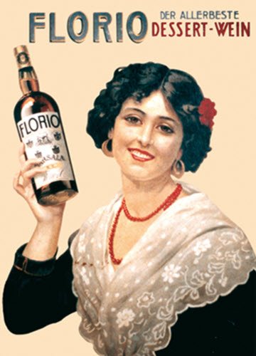 Marsala wine: Marsala Florio advertising poster (crt-01)
