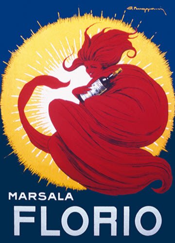 Vino Marsala: Immagine pubblicitaria Marsala Florio (crt-01)