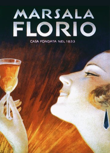 Marsala wine: Marsala Florio advertising poster (crt-01)