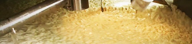 Pecorino Romano PDO: the curd is broken and cooked (crt-01)