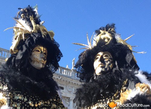 Venetian Frittelle: Masks of the Venetian Carnival.