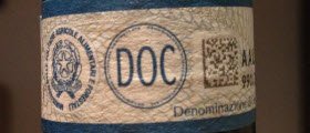 DOCG wines: DOC label.
