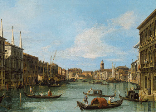 Le specialità enogastronomiche di Venezia: Veduta del Canal Grande da Palazzo Vendramin-Calergi, Canaletto (img-04)