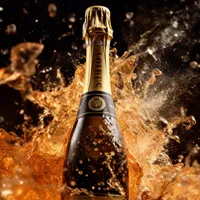Exploding bottle of Champagne.