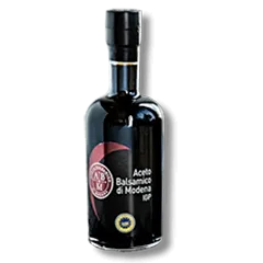 Bottiglia di Aceto Balsamico di Modena IGP.