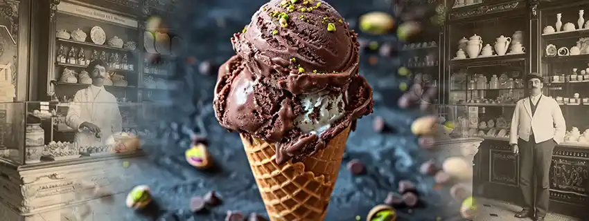 History of ice cream in Italy.