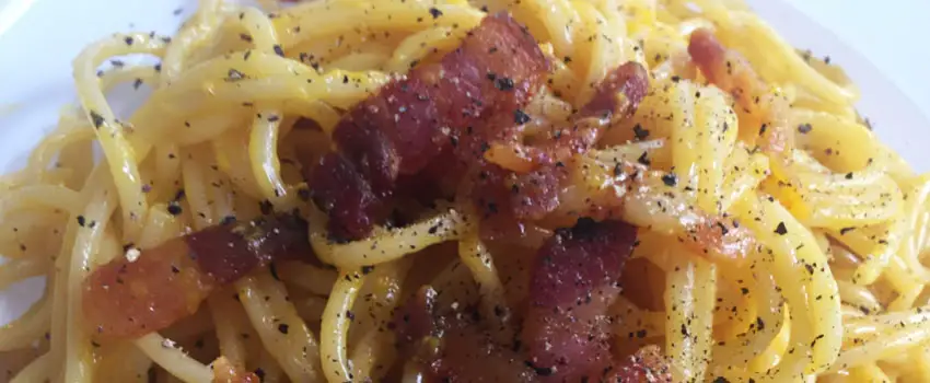 Carbonara pasta.