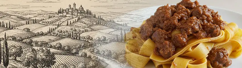 Italian Cuisine UNESCO Heritage: Tuscan pappardelle with wild boar.